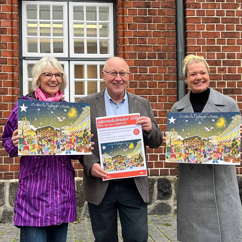 Der Rendsburger Adventskalender 2026 "De Lütte Wiehnacht" ist da.